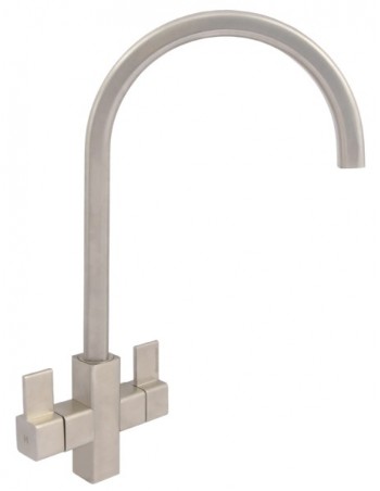 Robinet Cherika Carré Nickel Brossé - Robinet De Cuisine Design Carré