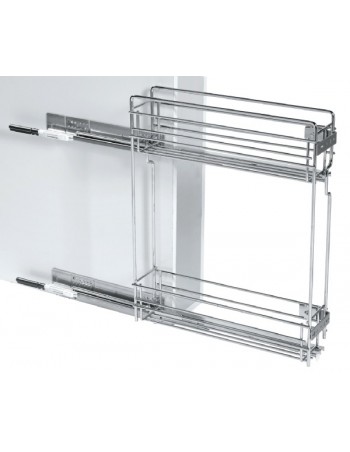 Étagère À Épices Coulissante Titane 150 Mm - Fermeture Douce Rangement Latéral 2