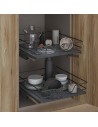 Paniers A Fond Solide Chromé  À Fermeture Douce.  - Rangement De Cuisine En Ligne
