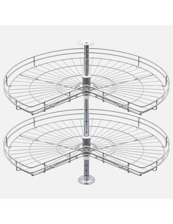 Carrousel 3/4 En Fil Métallique - Rangement Angle De Cuisine 2