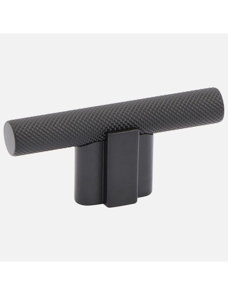 Bouton En T Moleté Giulio 8/1170 Noir - Boutons De Cuisine Contemporains