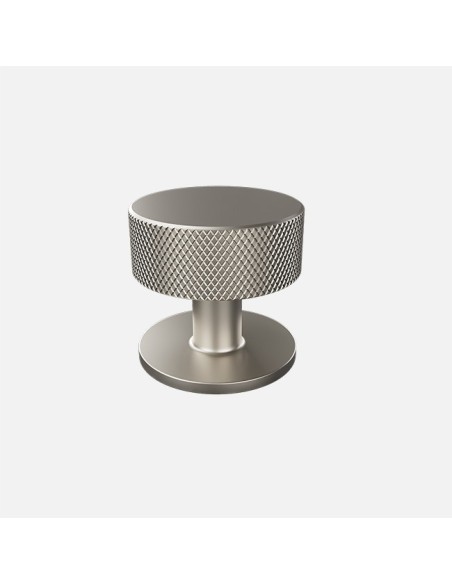 Poignée Barre Et Bouton System Moletés En Nickel Brosse