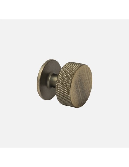 Poignée Barre Et Bouton System Moletés Bronze