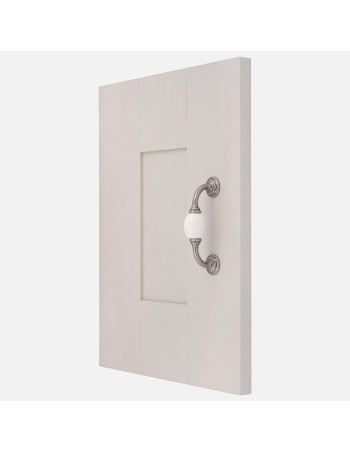 Poignée En Céramique Blanche Et Étain 2