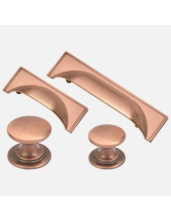 Collection Windsor Poignées Coquille Et Boutons Assortis En Or Rose 2