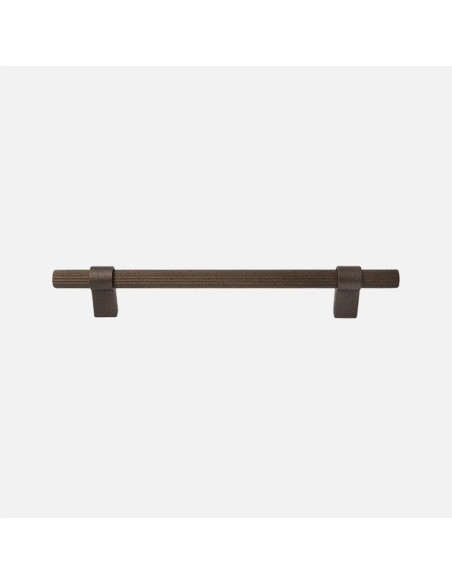 Poignée Barre Et Bouton System Linear En Brun Rustique