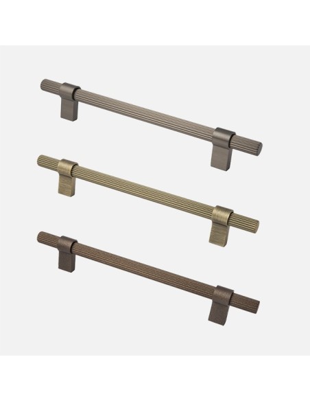 Poignée Barre Et Bouton System Linear En Gris Foncé