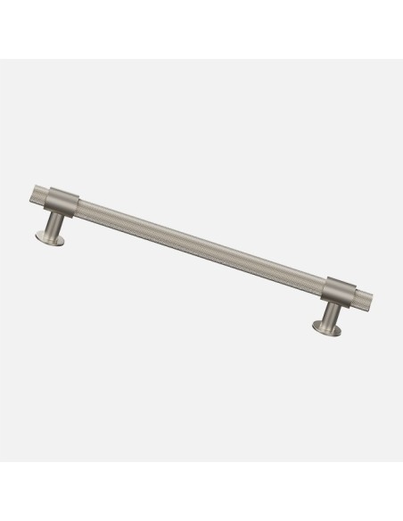 Poignée Barre Et Bouton System Moletés En Nickel Brosse