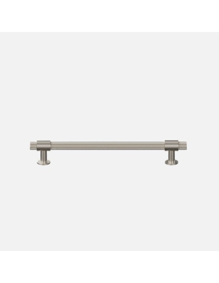 Poignée Barre Et Bouton System Moletés En Nickel Brosse
