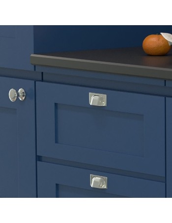Collection Windsor Poignées Coquille Et Boutons Assortis En Chrome Poli