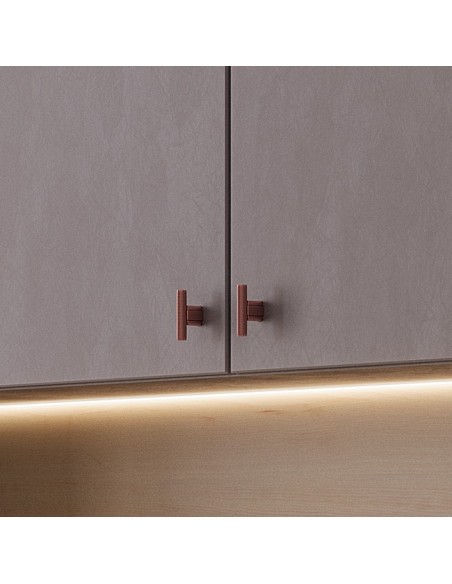 Bouton En T Moleté Giulio 8/1170 Rose - Boutons De Cuisine Contemporains