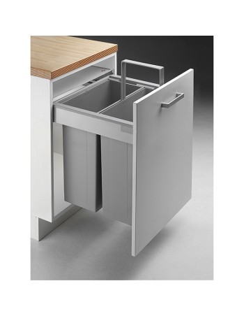 Poubelle Intégrée Wesco Tandembox Pleine Hauteur À 2 Bacs - 64 L Pour Meubles De 500 mm