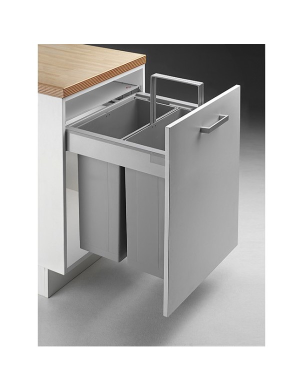 Poubelle Intégrée Wesco Tandembox Pleine Hauteur À 2 Bacs - 64 L Pour Meubles De 500 mm