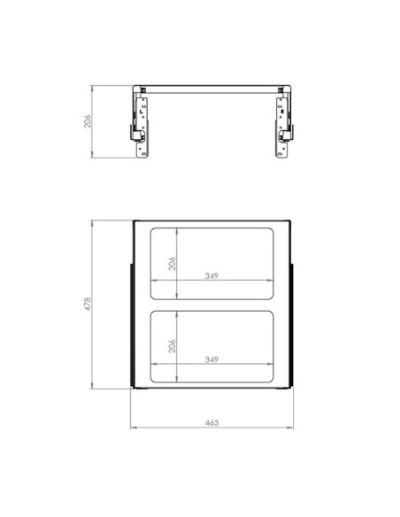 Poubelle Elletipi Coulissante Pour Meuble De 500 mm - 2 Bacs, 70 L - Poubelle Extractible
