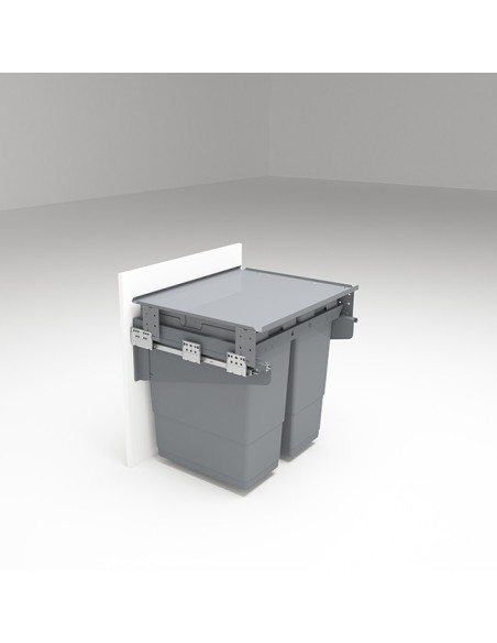 Poubelle Coulissante À Fermeture Douce 80 L Pour Meuble De 600 mm