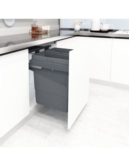 Poubelle Coulissante À Fermeture Douce 80 L Pour Meuble De 600 mm