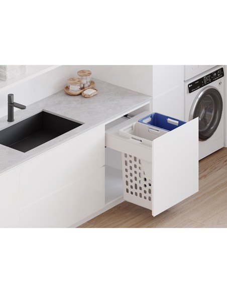 Panier À Linge Intégré Coulissant  Pour Meuble De 600 mm