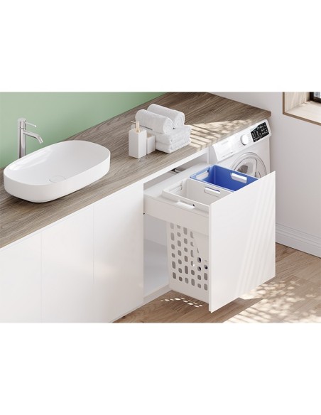 Panier À Linge Intégré Coulissant  Pour Meuble De 600 mm