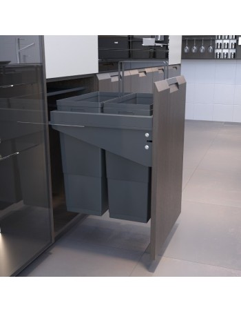 Poubelle Intégrée Coulissante À Fermeture Douce 60 L Pour Meubles De 450/500 mm