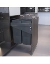 Poubelle Intégrée Coulissante À Fermeture Douce 60 L Pour Meubles De 450/500 mm