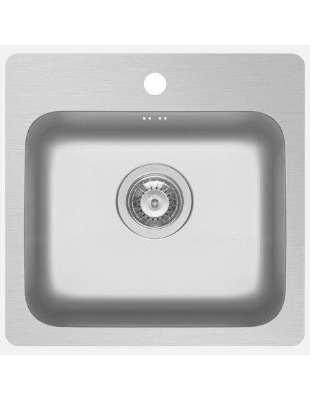 Évier Affleurant Pyramis Zeria 500 mm Avec Trou Pour Robinet