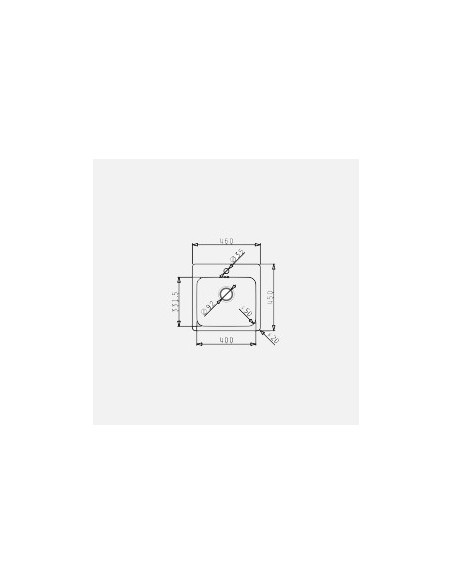 Évier Affleurant Pyramis Zeria 500 mm Avec Trou Pour Robinet