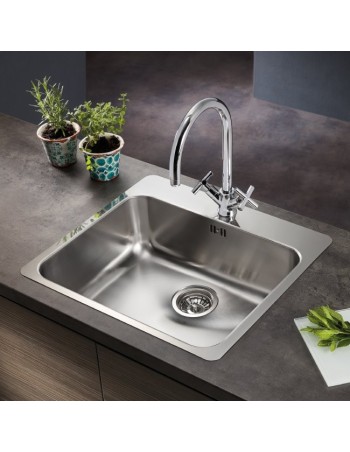 Évier Affleurant Pyramis Zeria 500 mm Avec Trou Pour Robinet