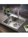 Évier Affleurant Pyramis Zeria 500 mm Avec Trou Pour Robinet