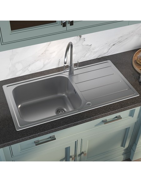 Évier Pyramis Athena À Cuve Unique Extra-Profonde - Evier Inox