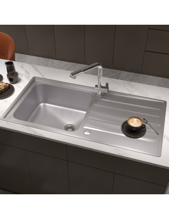 Grand Évier Inox Extra-Profond - Évier De Cuisine Acier Inoxydable