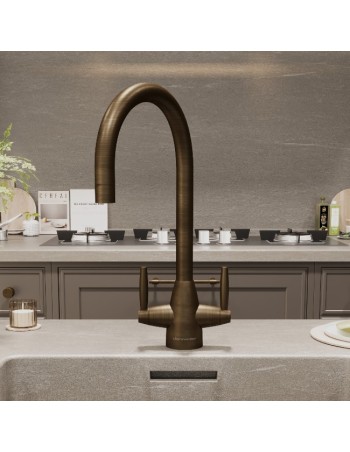 Robinet  Clearwater Tutti Laiton Patiné Robinet De Cuisine Traditionnel 2