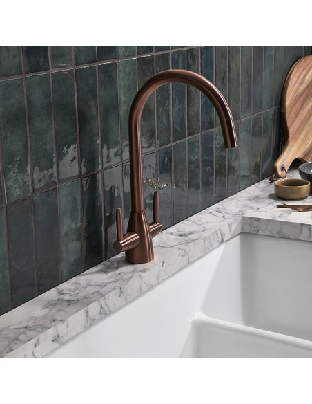 Robinet  Clearwater Tutti Cuivre Brossé Robinet De Cuisine Traditionnel