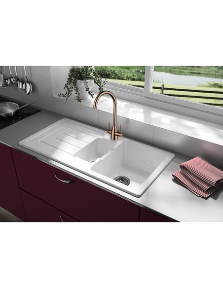Robinet  Clearwater Tutti Cuivre Brossé Robinet De Cuisine Traditionnel