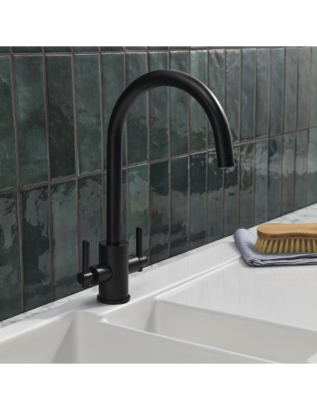 Robinet De Cuisine Clearwater Rococo Noir Mat - Mitigeur De Cuisine En Ligne