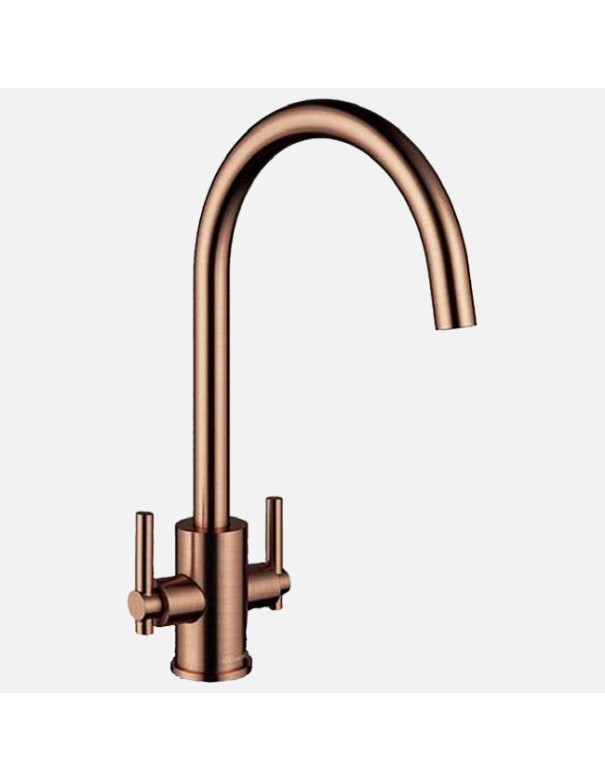 Robinet De Cuisine Clearwater Rococo En Cuivre Brossé - Mitigeur De Cuisine En Ligne