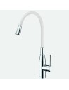 Mitigeur De Cuisine Clearwater Morpho Flexible Chrome Et Bec Blanc