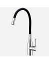 Mitigeur De Cuisine Clearwater Morpho Flexible Chrome Et Bec Noir