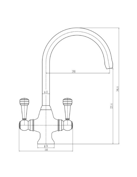 Robinet De Cuisine Easyflow Columbia À Poignées Assorties Chrome