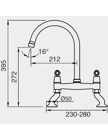 Robinet Pont Clearwater Elegance En Cuivre Brossé
