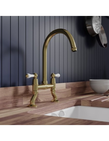 Robinet Pont Clearwater Elegance En Laiton Satiné