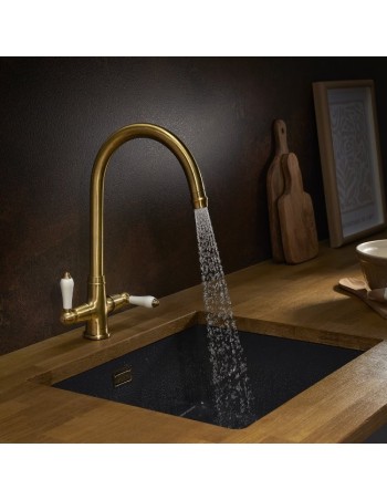 Robinet De Cuisine Clearwater Elegance En Laiton Satiné 2