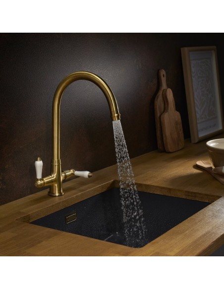 Robinet De Cuisine Clearwater Elegance En Laiton Satiné