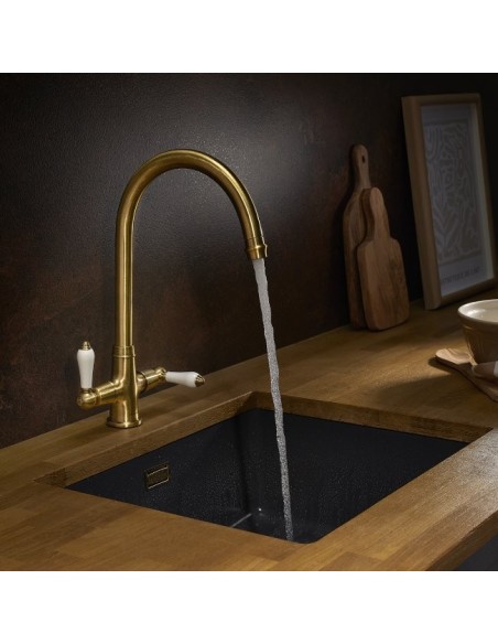 Robinet De Cuisine Clearwater Elegance En Laiton Satiné