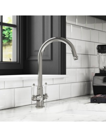 Robinet De Cuisine Clearwater Elegance En Nickel Brossé 2