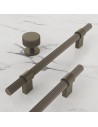 Poignée Barre Et Bouton System Linear En Gris Foncé