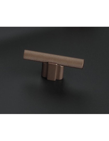 Bouton En T Moleté Giulio 8/1170 Bronze Satiné - Boutons De Cuisine Moderne