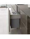 Poubelle Coulissante Pour Meuble De 400 mm - 2 Bacs, 58 L - Poubelles Extractibles