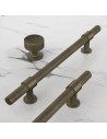 Poignée Barre Et Bouton System Moletés Bronze