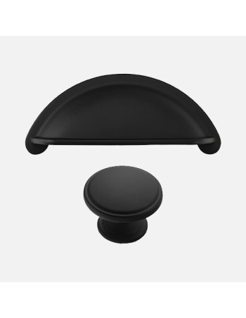 Oxford Poignées Coquille Et Boutons Noirs - Accessoires Cuisine 2