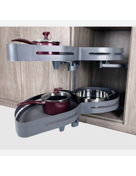 Meuble D’Angle Cuisine Easy Swing Forme Haricot Avec Base Antidérapante - Rangement Cuisine